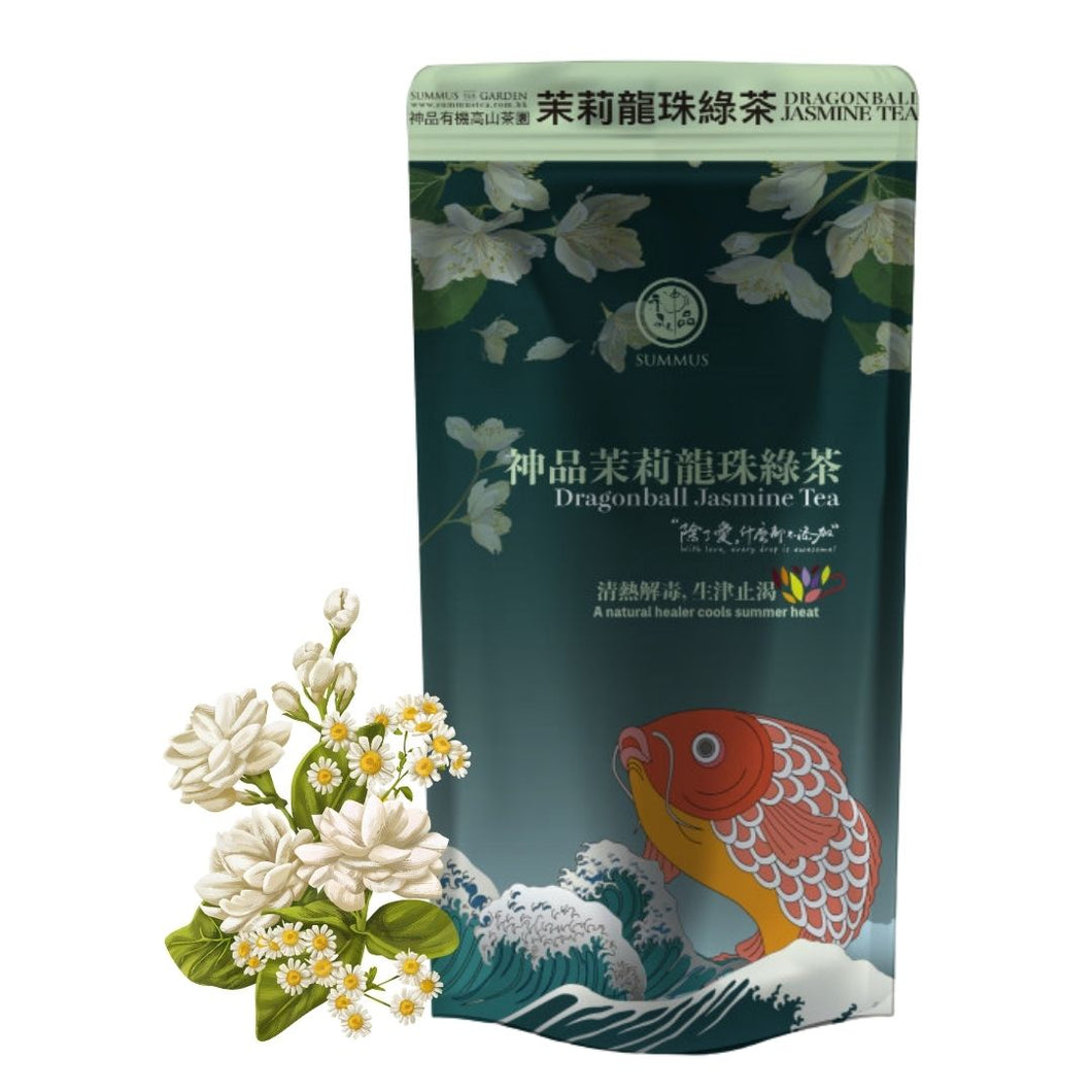 茉莉龍珠綠茶包, 10個入 (神品 - 台灣有機高山茶)